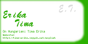 erika tima business card